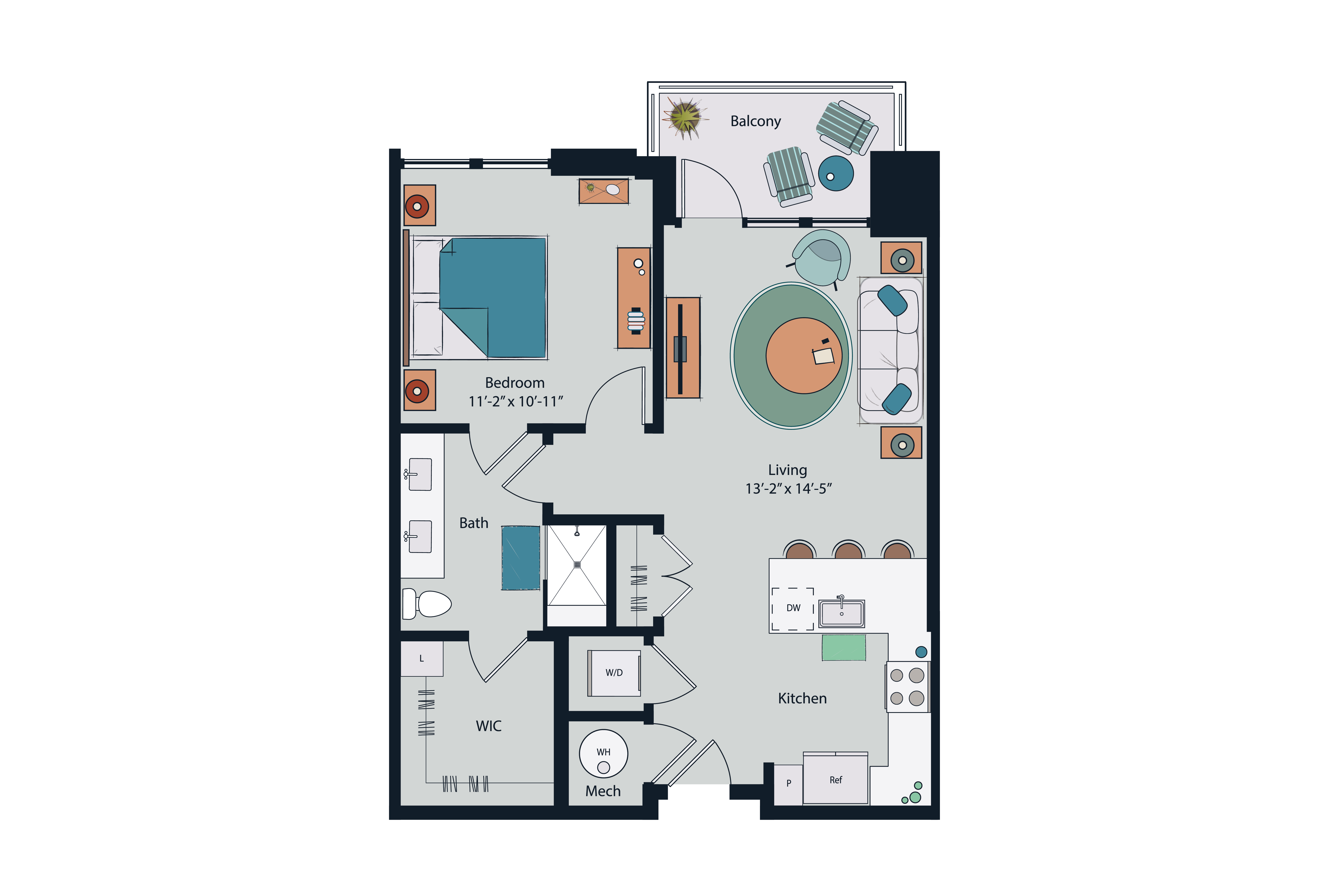 Floor plan layout diagram for A5